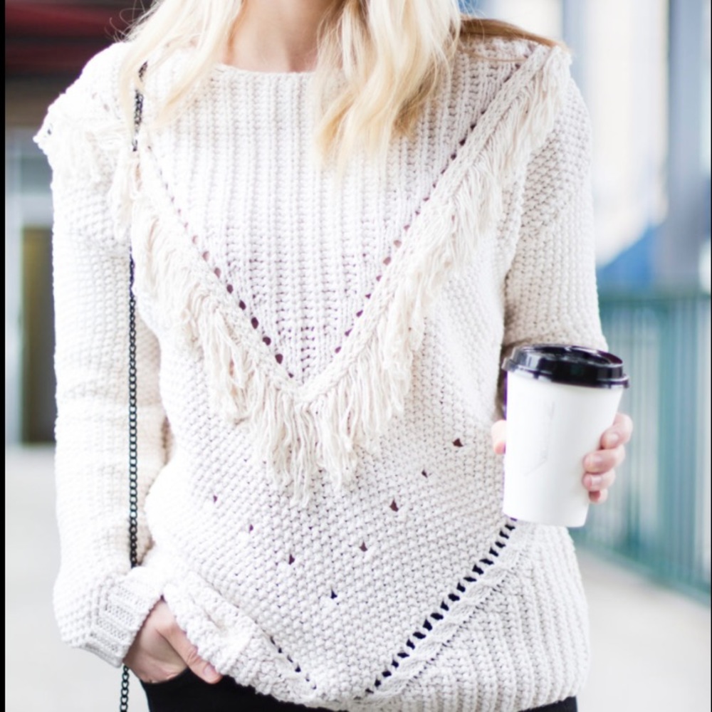 H&M Fringe Chunky sweater